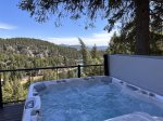 Stunning views of Bootjack Lake from the hot tub 